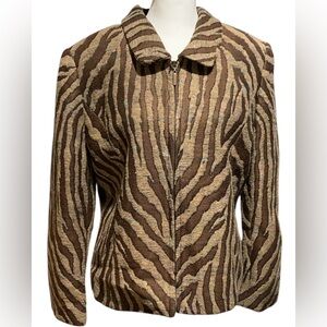 Vintage Clichy Tiger Print Wool Blend Jacket